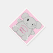Roze olifant Baby shower Servet (Hoek)