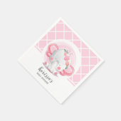 Roze olifant Baby shower Servet (Hoek)