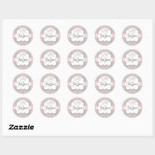 Roze Olifant Baby shower Sticker (Vel)