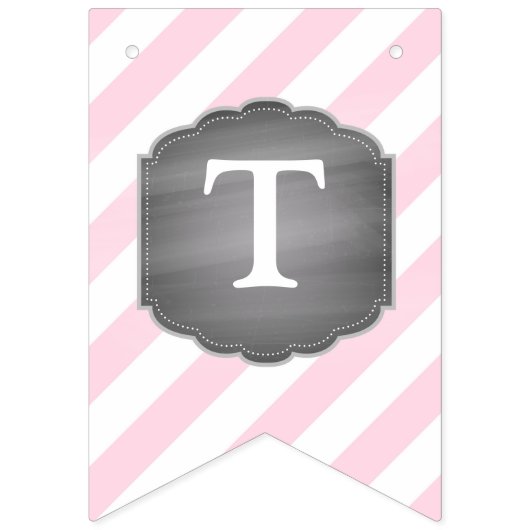 Roze olifant Baby shower Vlaggetjes (Tweede vlag)