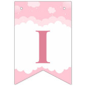 Roze olifant Baby shower Vlaggetjes (Eerste vlag)