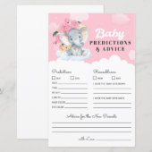 Roze olifant Baby Voorspelling en adviesspel (Voorkant / Achterkant)