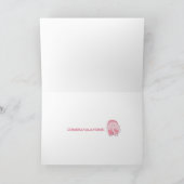 Roze Olifant Babykaart Kaart (Binnen)