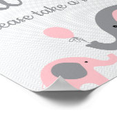 Roze olifant baby's zijn lekker. poster (Hoek)