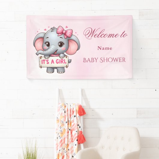 Roze Olifant Banner (Insitu)