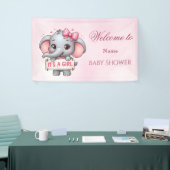 Roze Olifant Banner (Beurs)