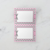 Roze olifant Bird Chevron Afdrukken Hartelijk dank Bedankkaart (Binnen)