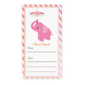 Roze Olifant Boekplaat Etiket (Voorkant)