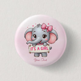 Roze Olifant Button