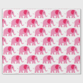 Roze olifant cadeaupapier (Vlak)