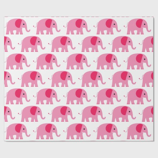 Roze olifant cadeaupapier (Vlak)