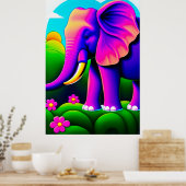 Roze olifant - Canvas Art Print (Keuken)