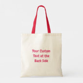 Roze olifant cartoon canvas tas (Achterkant)