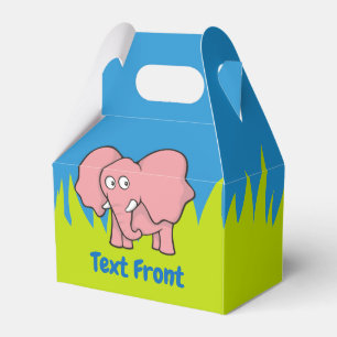 Roze olifant cartoon gunstige box bedankdoosjes