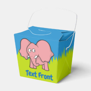 Roze olifant cartoon gunstige box bedankdoosjes