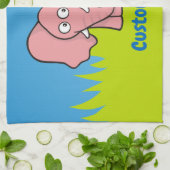 Roze olifant cartoon handdoek (Gevouwen)