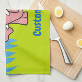 Roze olifant cartoon handdoek (Quarter Fold)