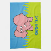 Roze olifant cartoon handdoek (Verticaal)