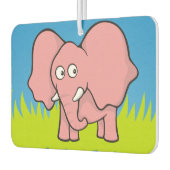 Roze olifant cartoon luchtverfrisser (Links)