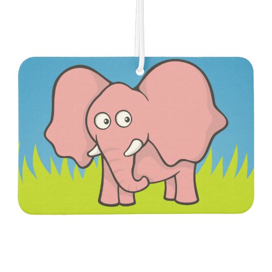Roze olifant cartoon luchtverfrisser (Voorkant)