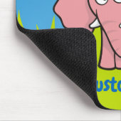 Roze olifant cartoon muismat (Hoek)
