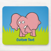 Roze olifant cartoon muismat (Voorkant)