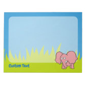 Roze olifant cartoon notitieblok (Voorkant)