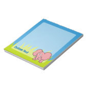 Roze olifant cartoon notitieblok (Linkerzijde)