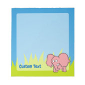 Roze olifant cartoon notitieblok (Voorkant)