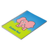 Roze olifant cartoon notitieboek (Linkerzijde)