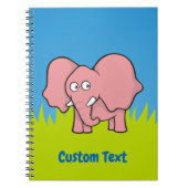 Roze olifant cartoon notitieboek (Voorkant)