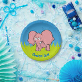 Roze olifant cartoon papier bord (Feest)
