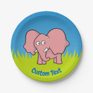 Roze olifant cartoon papier bord