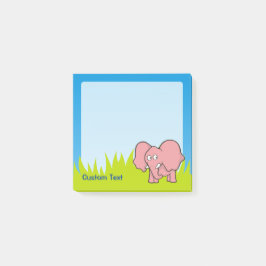 Roze olifant Cartoon Post-it® Notes