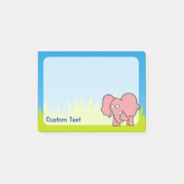 Roze olifant Cartoon Post-it® Notes