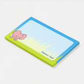 Roze olifant Cartoon Post-it® Notes (Schuin)