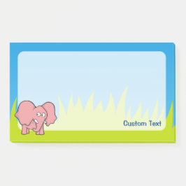 Roze olifant Cartoon Post-it® Notes