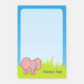 Roze Olifant Cartoon Post-it® Notes (Voorkant)