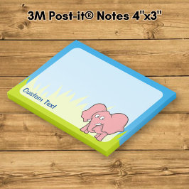 Roze Olifant Cartoon Post-it® Notes