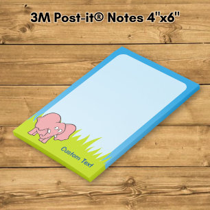 Roze Olifant Cartoon Post-it® Notes