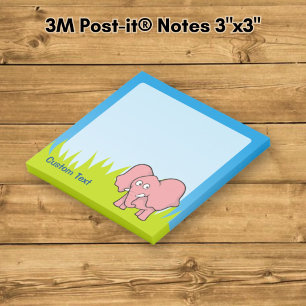 Roze Olifant Cartoon Post-it® Notes