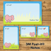 Roze Olifant Cartoon Post-it® Notes