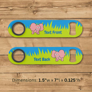 Roze olifant cartoon snelheidsflesopener speed flessenopener