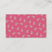 Roze olifant cartoon visitekaartje (Achterkant)