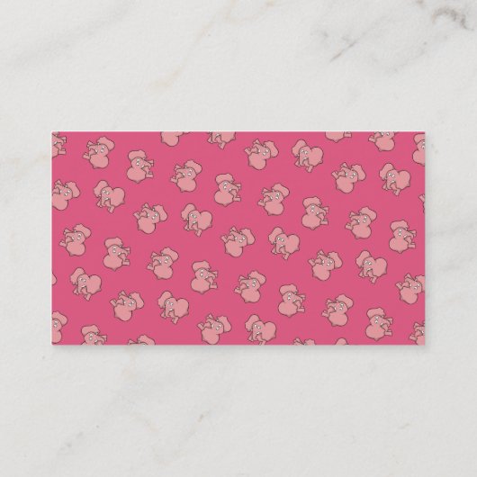 Roze olifant cartoon visitekaartje (Achterkant)