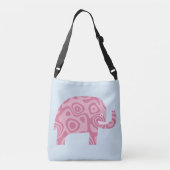 Roze olifant crossbody tas (Achterkant)