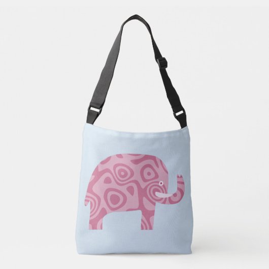 Roze olifant crossbody tas (Voorkant)