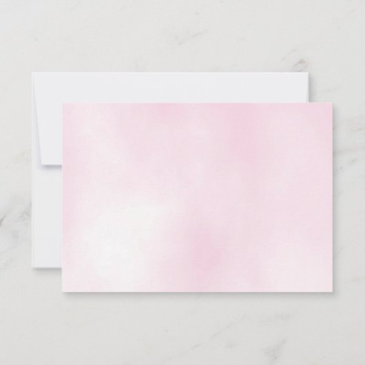 Roze Olifant Dank u kaart (Achterkant)