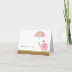Roze Olifant Dank u Kaarten