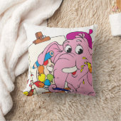 Roze olifant-decoratieve piloot kussen (Deken)